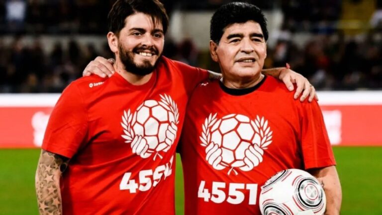 Diego Maradona Junior hablando en una entrevista