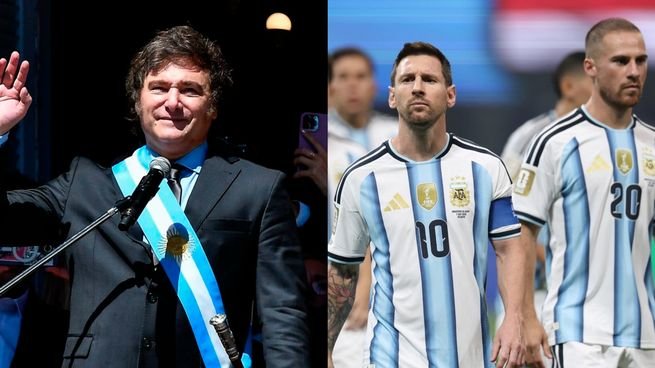 Javier Milei durante una entrevista en LN+ elogiando a la Selección argentina