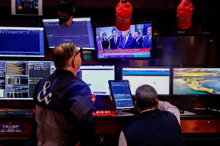 Gráfico de la Bolsa de Comercio de Buenos Aires mostrando alza del S&P Merval