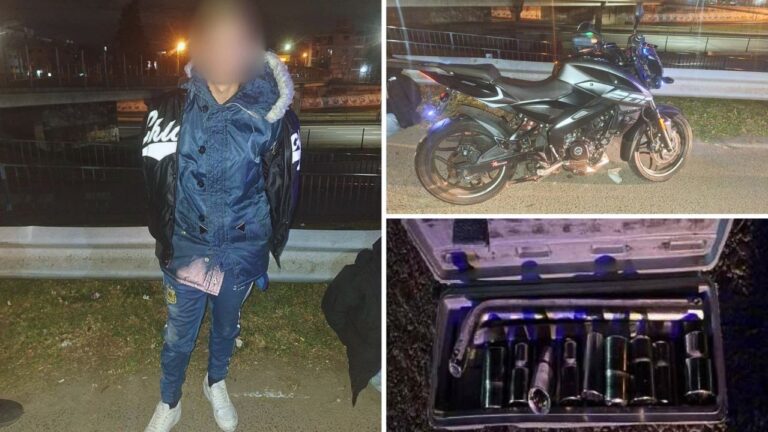 Patrullero de la Policía de la Ciudad en la avenida General Paz