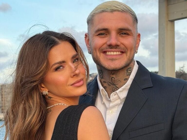 Mauro Icardi y la China Suárez en un evento público