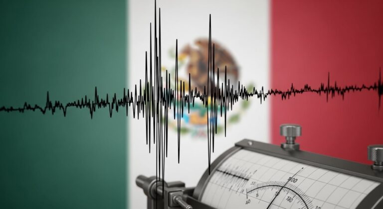 Mapa de sismicidad en México con epicentros registrados