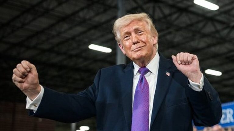 Donald Trump durante una entrevista en CNBC