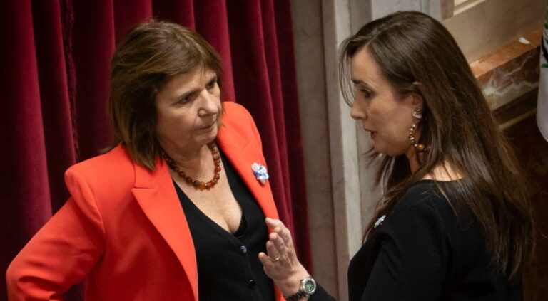 Victoria Villarruel y Patricia Bullrich en el Senado