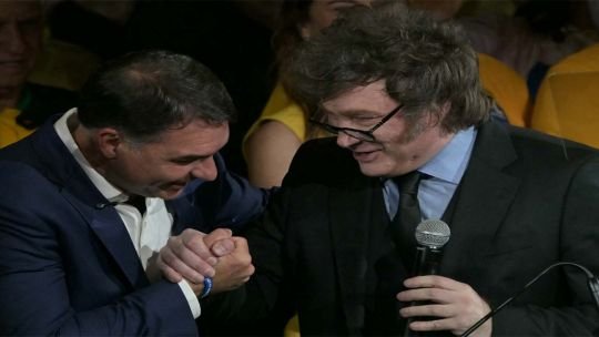 Javier Milei en un acto político