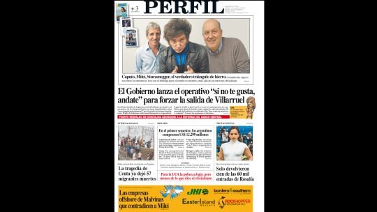 Tapa del Diario PERFIL del 1 de agosto de 2026