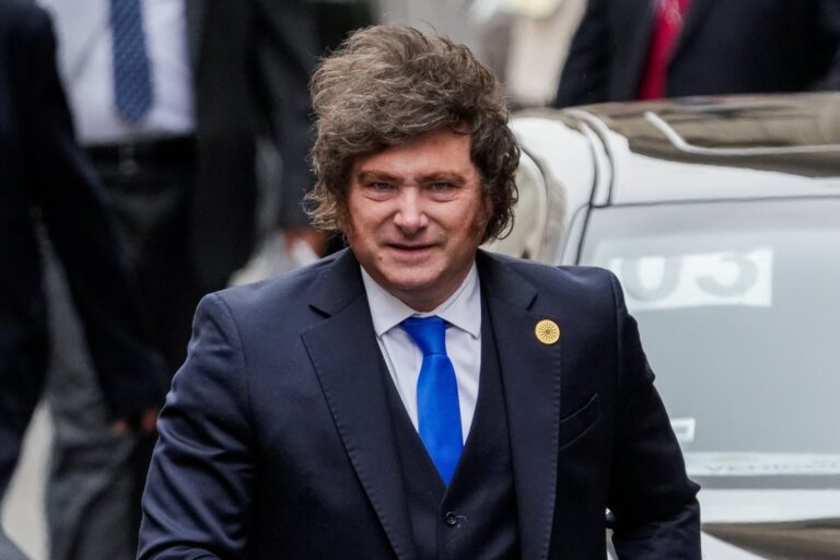 Imagen del presidente Javier Milei en un acto oficial