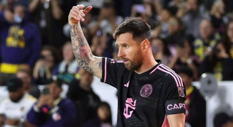 Lionel Messi durante el partido entre Nashville e Inter Miami