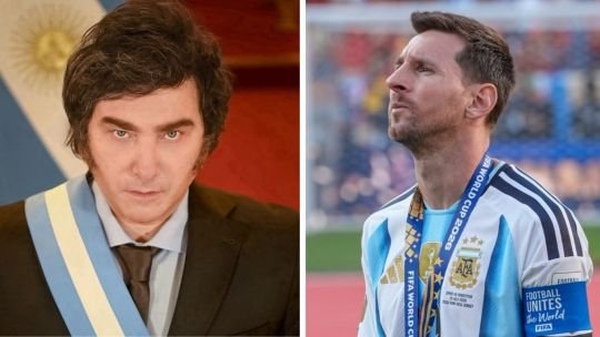 Javier Milei y Lionel Messi