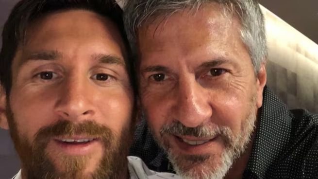 Jorge Messi junto a Lionel Messi