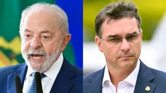 Lula da Silva y Flávio Bolsonaro en debate electoral