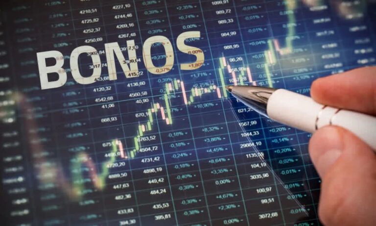 Gráfico del riesgo país argentino en descenso