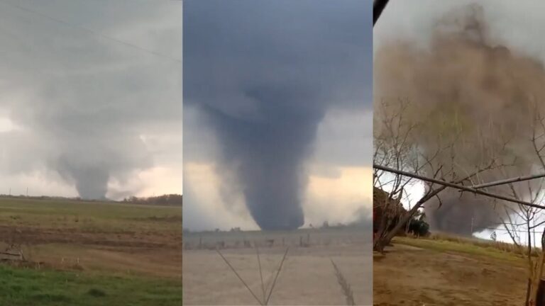 Tornado en campos de Santa Fe