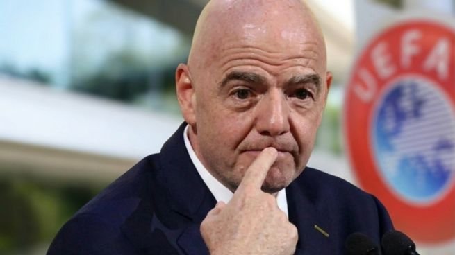 Gianni Infantino, presidente de la FIFA, durante una conferencia de prensa