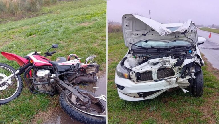 Lugar del accidente en la Ruta 6